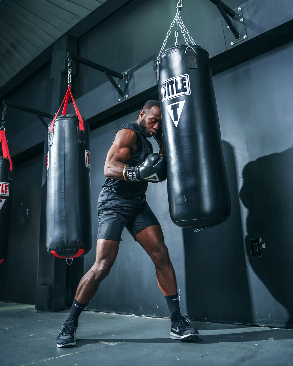 TITLE QUATRO CUERO CORDONES Guantes de boxeo