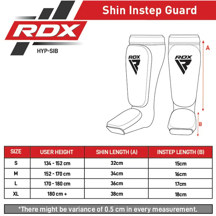 RDX SIB OEKO TEX Canilleras Para MuayThai y KickBoxing