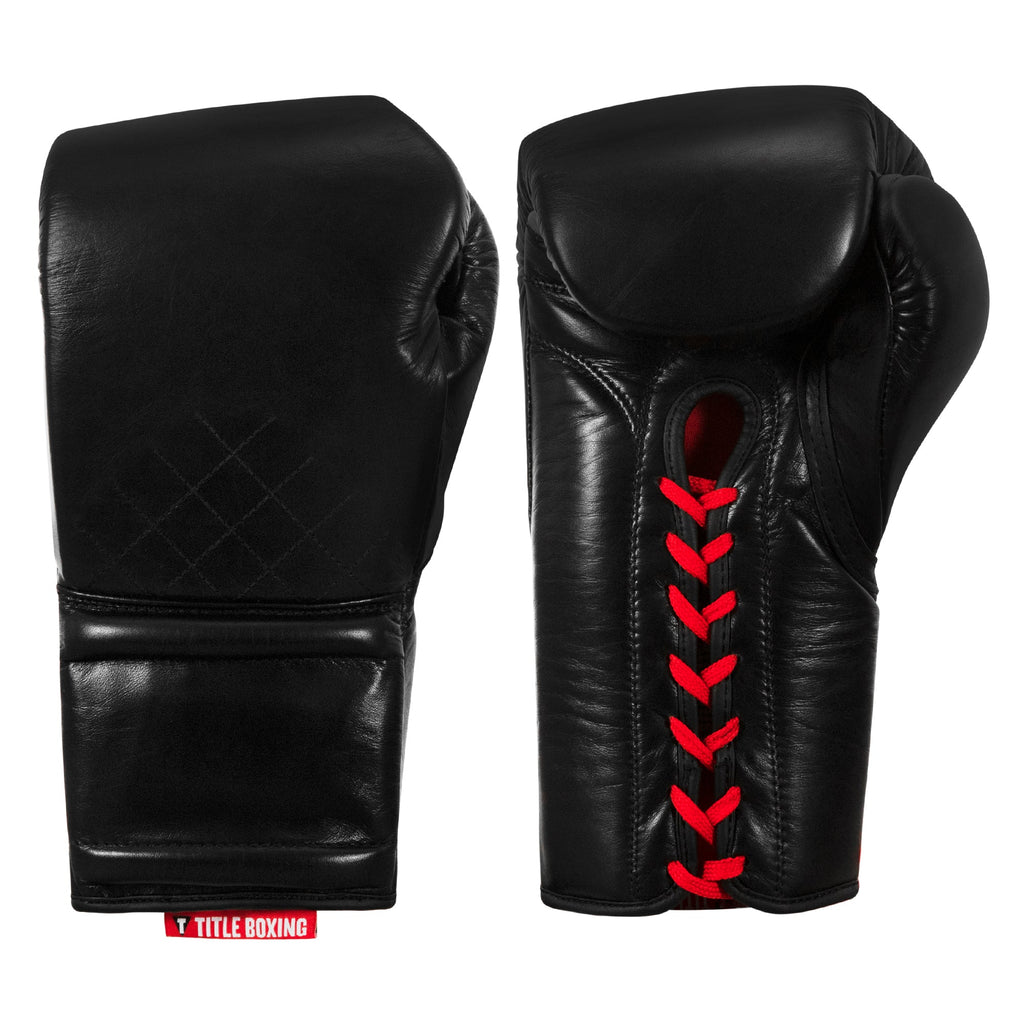 TITLE KO VERT CORDONES guantes de boxeo