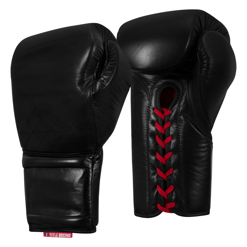 TITLE KO VERT CORDONES guantes de boxeo