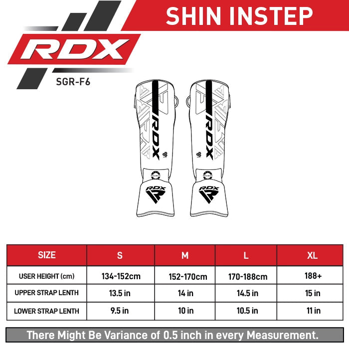 RDX KARA F6 Canilleras para Muay Thai y Kickboxing