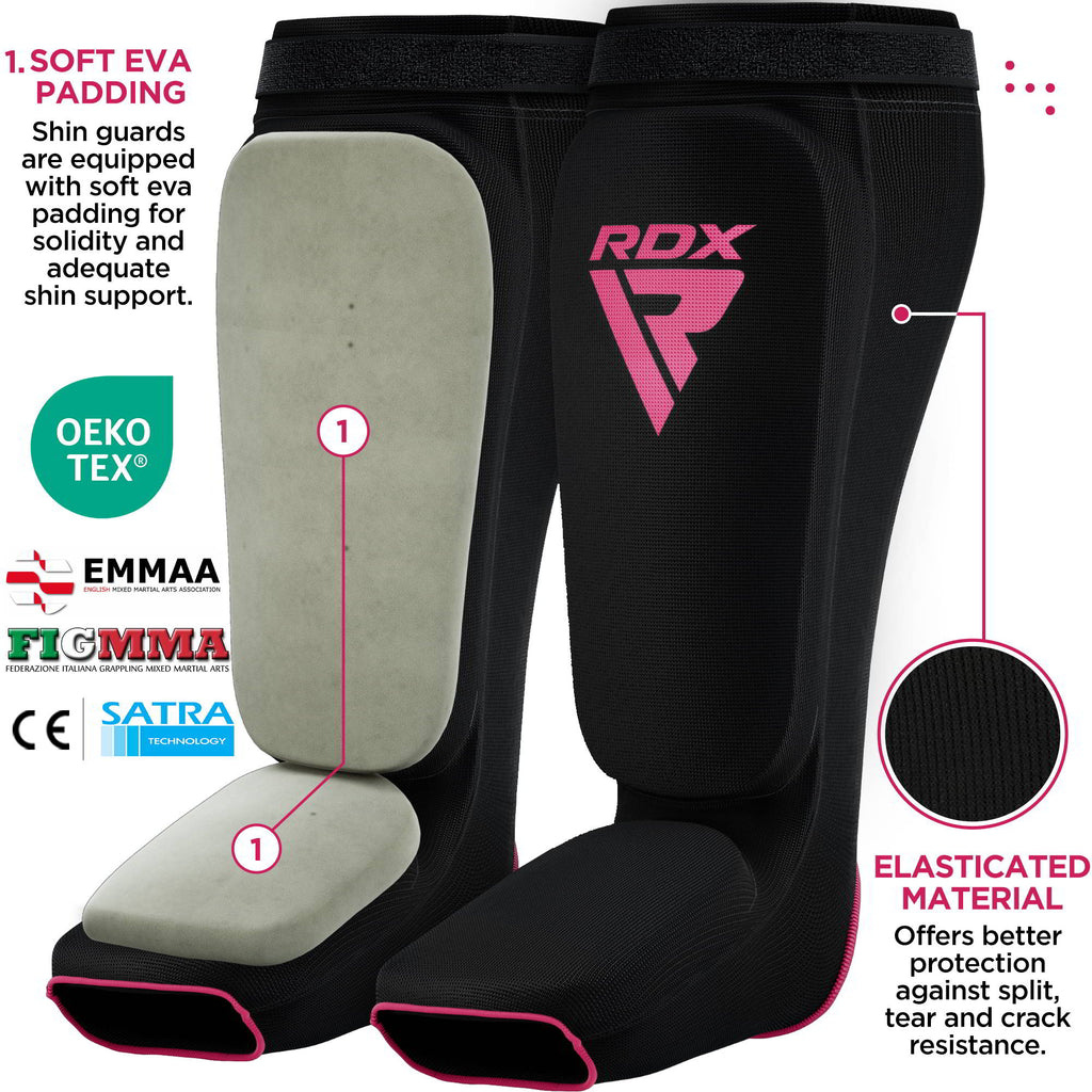 RDX SIB OEKO TEX Canilleras Para MuayThai y KickBoxing