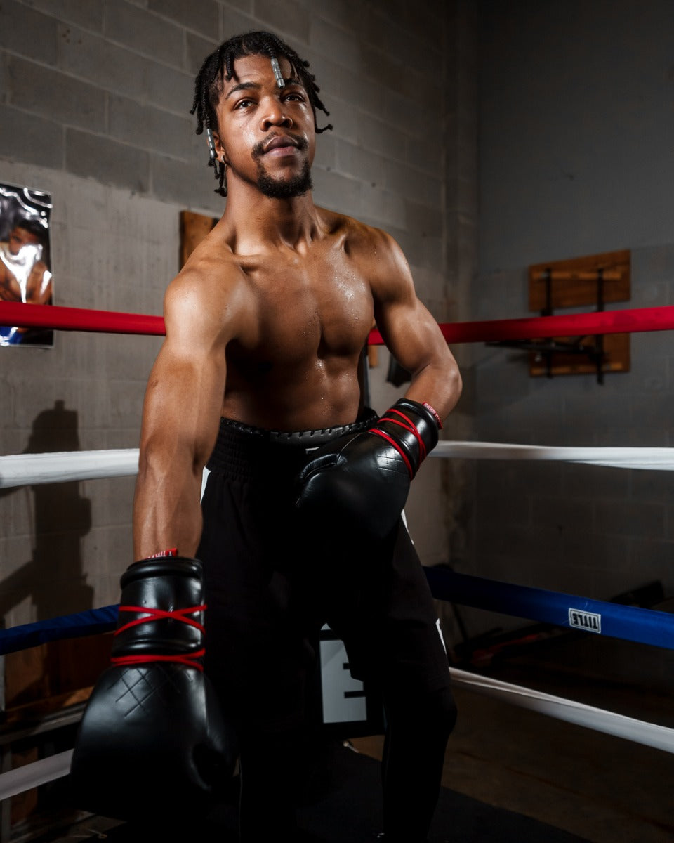 TITLE KO VERT CORDONES guantes de boxeo
