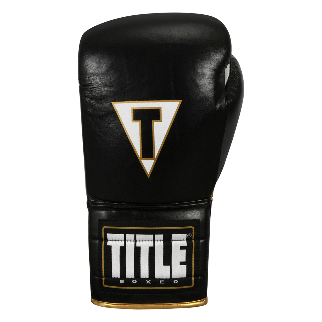 TITLE QUATRO CUERO CORDONES Guantes de boxeo
